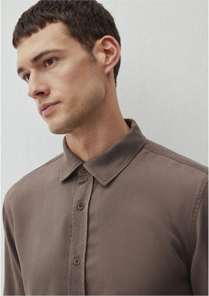 Kahverengi Tencel Tm Lyocell Gömlek Regular Fit / Normal Kesim 0210818-71550