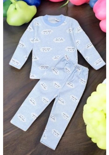 Bulutlu Erkek Bebek Pijama Takım