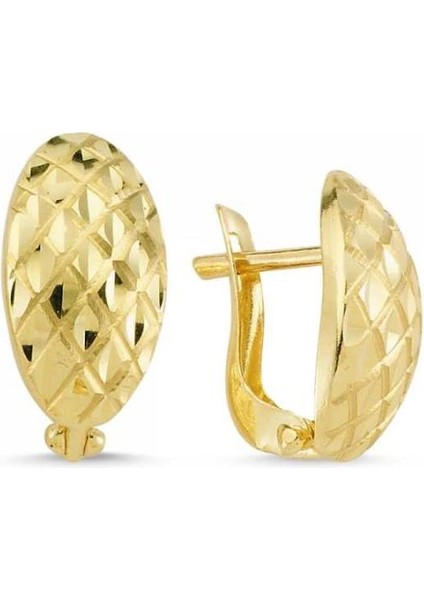 14 Ayar Altın J Küpe 1,58 Gr