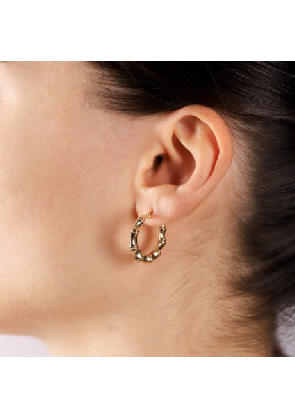 Altın Halka Küpe 2.1 cm 14 Ayar fırsatları