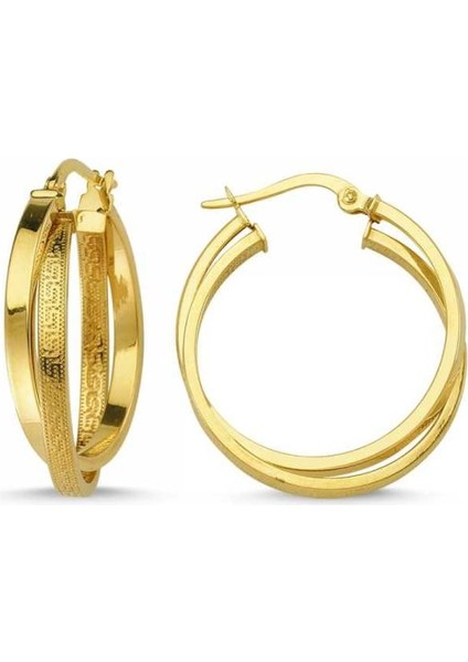 14 Ayar Altın İtaly Halka Küpe T6266