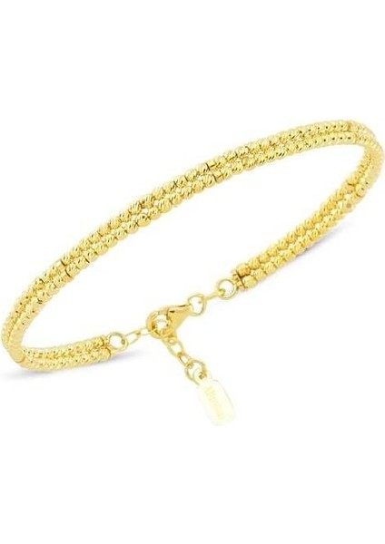 14 Ayar Altın Dorissa Kelepçe İki Sıralı