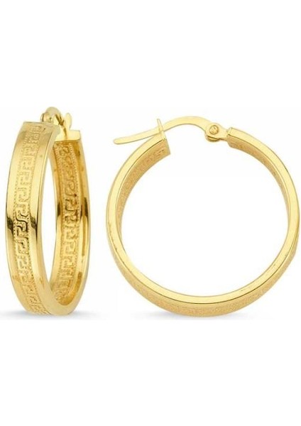 14 Ayar Altın İtaly Halka Küpe T6458