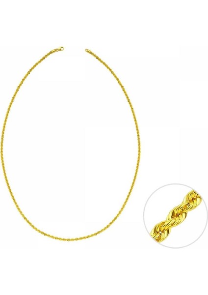 70 Cm Altın Lazer Halat Zincir