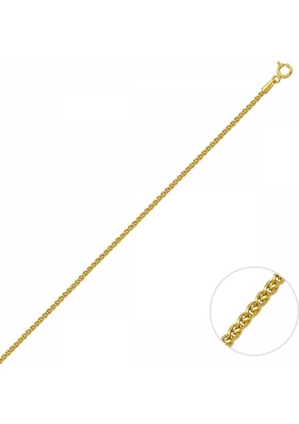 60 Cm Altın Spiga Traşlı Zincir