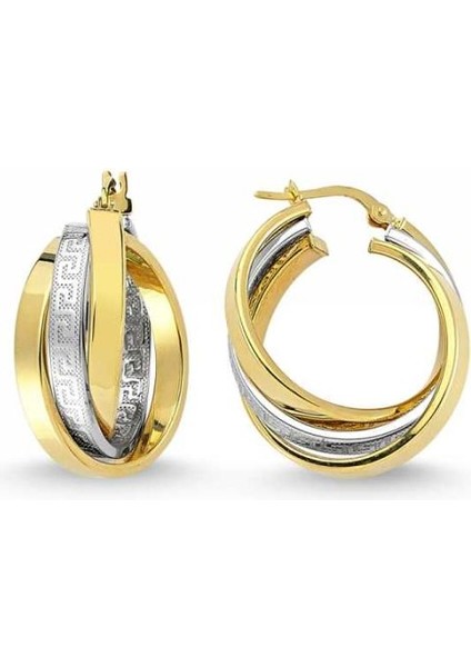 Altın İtaly Halka Küpe T1713