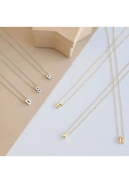 Altın H Harfli Taşsız Kolye modelleri