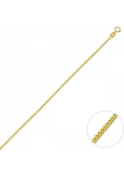 45 Cm Altın Oluklu Gurmet Zincir