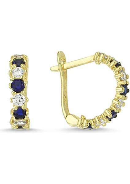 Altın Çocuk Küpe 14 Ayar J Model Taşlı Sg42-70010