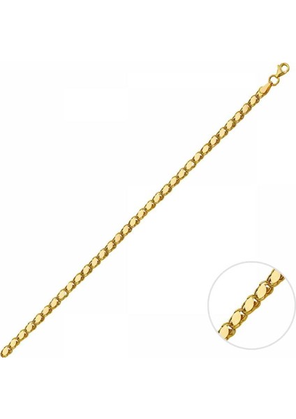 Klasik Model 60 Cm Altın Pullu Zincir