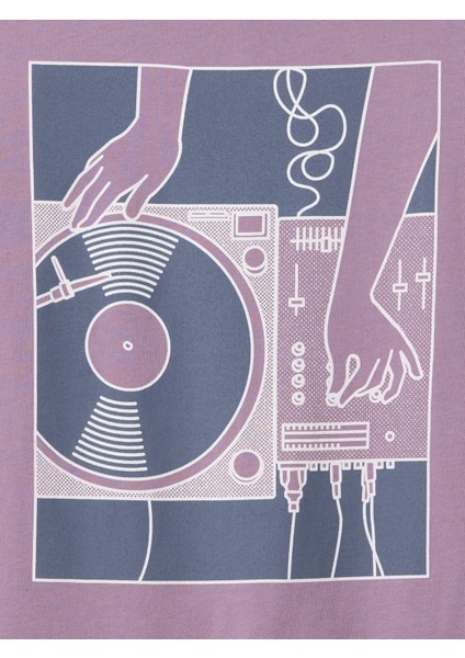 Erkek Çocuk Lila Grafikli T-Shirt fiyatları