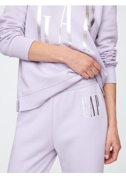 Kadın Lila Gap Logo Bootcut Pull-On Fleece Eşofman Altı