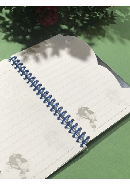 Lisanslı Sonic Hologramlı Spiralli 80 Yaprak A6 Çizgili Not Defteri 15X11CM