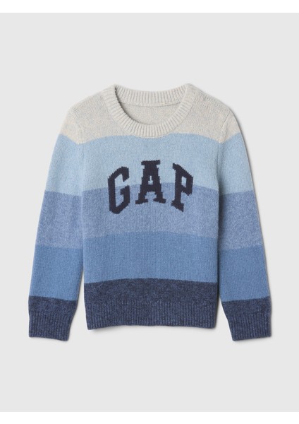 Erkek Bebek Mavi Cashsoft Gap Logo Kazak