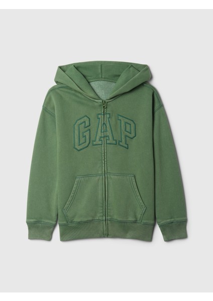 Erkek Çocuk Yeşil Gap Logo Vintage Soft Fermuarlı Sweatshirt fiyatları