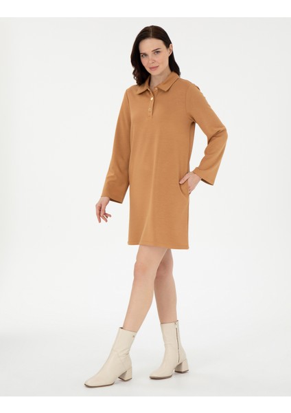 Kadın Camel Regular Fit Örme Elbise 50308163-VR015