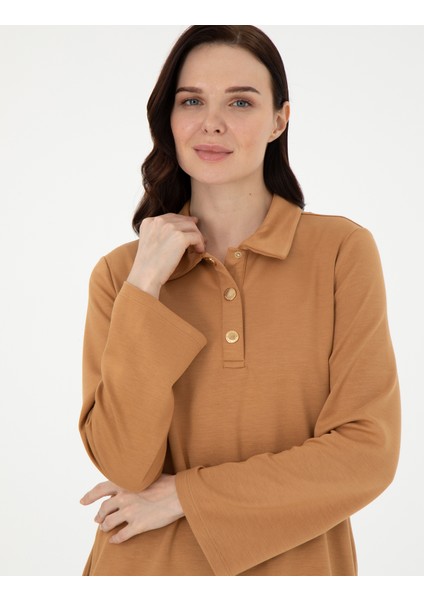 Kadın Camel Regular Fit Örme Elbise 50308163-VR015