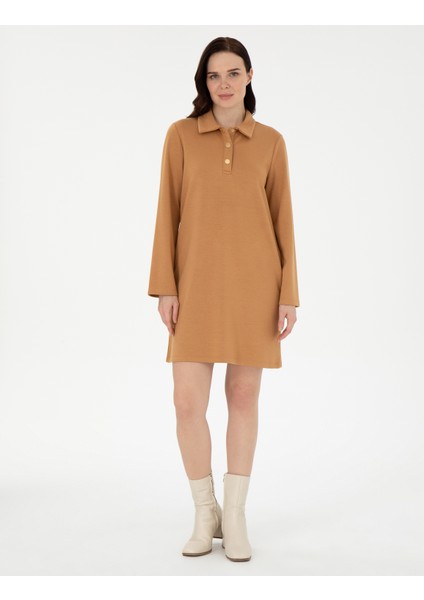 Kadın Camel Regular Fit Örme Elbise 50308163-VR015