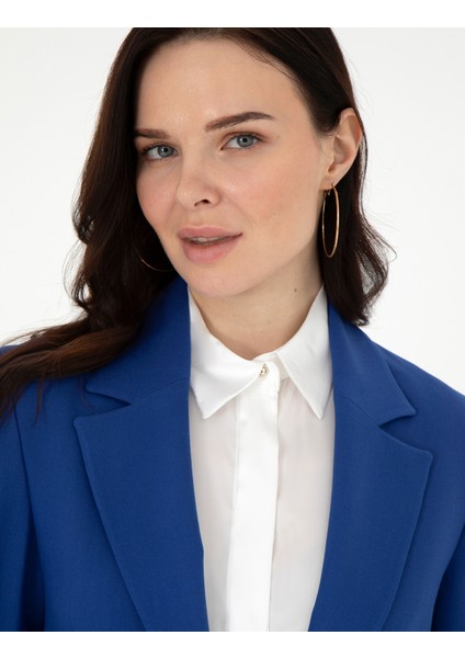 Kadın Saks Slim Fit Ceket 50290392-VR045 fiyatları