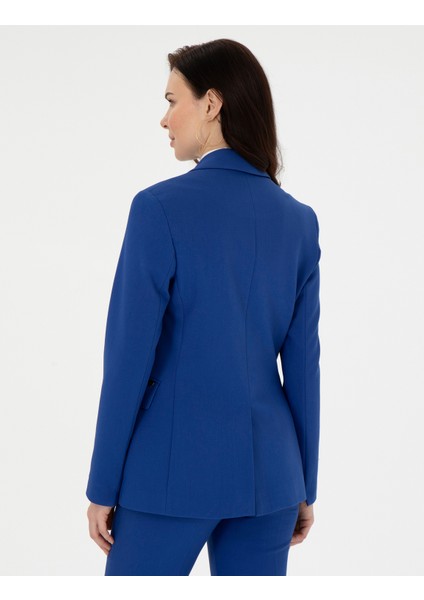 Kadın Saks Slim Fit Ceket 50290392-VR045 indirimleri