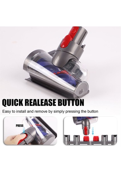 Dyson V7 V8 V10 V11 V15 Için Anti-Tangle Mini Motorlu Fırça Başlığı (Yurt Dışından)