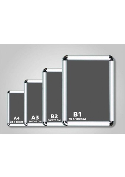 30x42cm Alüminyum Aç Kapa Çerçeve A3 Rondo Çerçeve fiyatları