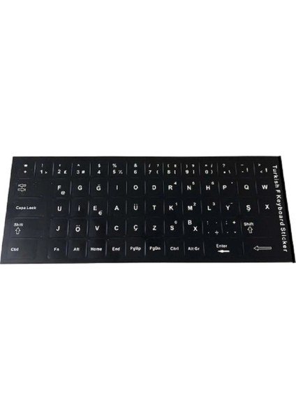 Klavye Çıkartmaları Türkçe F Klavye Sticker Notebook ve Pc Uyumlu Klavye Etiketi Silinmez Alfabe Düzeni Harf Stiker