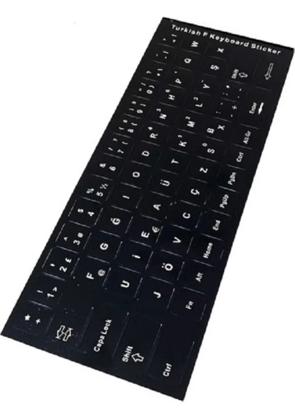 Klavye Çıkartmaları Türkçe F Klavye Sticker Notebook ve Pc Uyumlu Klavye Etiketi Silinmez Alfabe Düzeni Harf Stiker