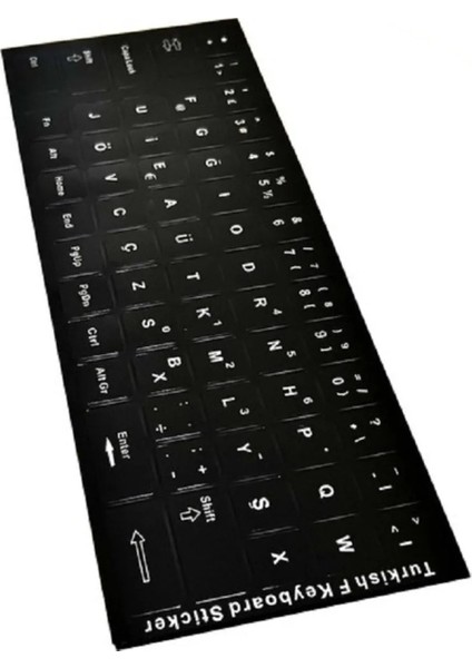 Klavye Çıkartmaları Türkçe F Klavye Sticker Notebook ve Pc Uyumlu Klavye Etiketi Silinmez Alfabe Düzeni Harf Stiker