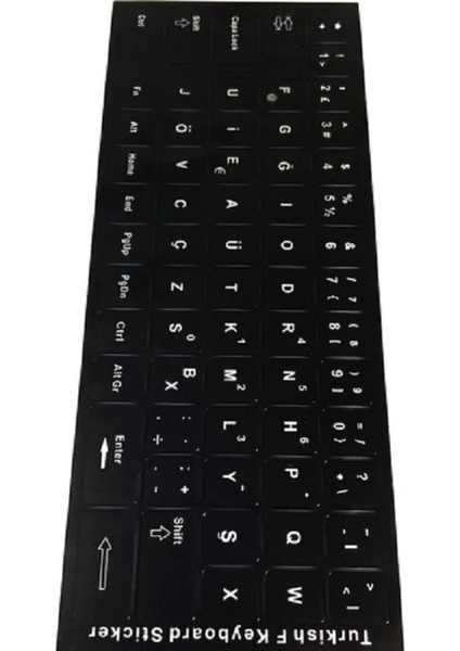 Klavye Çıkartmaları Türkçe F Klavye Sticker Notebook ve Pc Uyumlu Klavye Etiketi Silinmez Alfabe Düzeni Harf Stiker