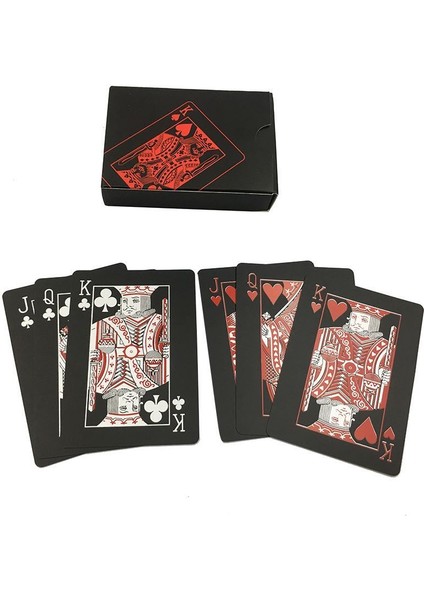 Mat Siyah Kırmızı Iskambil Kağıdı Plastik Su Geçirmez Oyun Kağıdı CIN954KR fiyatları