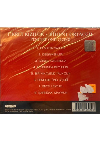 Fikret Kızılok & Bülent Ortaçgil – Pencere Önü Çiçeği 2008 Baskı (CD)