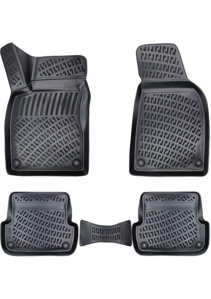 Audi A4 2001-2008 3D Havuzlu Paspas Siyah