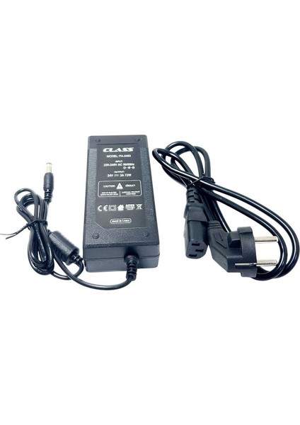 PA-2403 24VOLT 3AMPER Plastik Kasa Adaptör