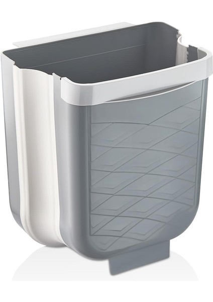 Katlanabilir Çöp Kovası - Askılı Plastik Mutfak Çöp Kovası - 6 Litre
