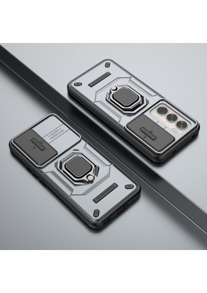 Oppo Reno 12 Pro Kılıf, [tam Kamera Koruması] [360° Dönebilen Destek Halkası] Askeri Sınıf Sert Koruyucu Telefon Kılıfı Kapağı (Yurt Dışından)