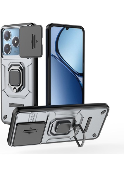 Oppo Realme C61 Kılıf, [tam Kamera Koruması] [360° Dönebilen Destek Halkası] Askeri Sınıf Sert Koruyucu Telefon Kılıfı Kapağı (Yurt Dışından) fiyatları