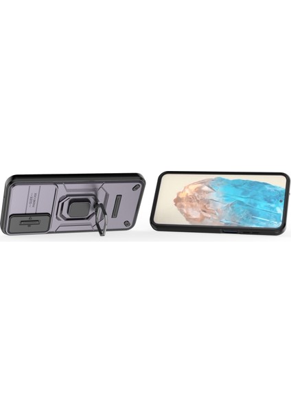 Samsung Galaxy A25 Kılıf, [tam Kamera Koruması] [360° Dönebilen Destek Halkası] Askeri Sınıf Sert Koruyucu Telefon Kılıfı Kapağı (Yurt Dışından)