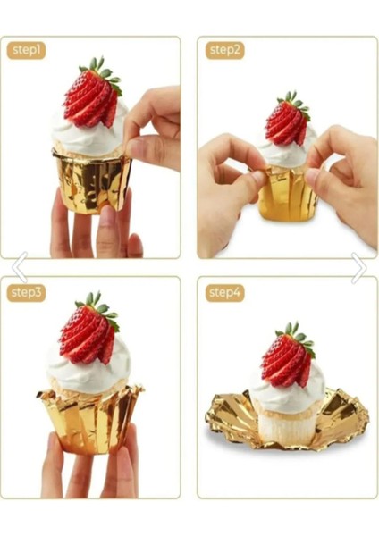 Muffin Cupcake Kalıbı Gold 24'lü