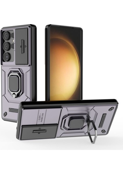 Samsung Galaxy S24 Plus Kılıf, [tam Kamera Koruması] [360° Dönebilen Destek Halkası] Askeri Sınıf Sert Koruyucu Telefon Kılıfı Kapağı (Yurt Dışından)