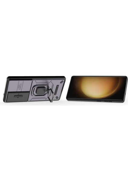 Samsung Galaxy S24 Plus Kılıf, [tam Kamera Koruması] [360° Dönebilen Destek Halkası] Askeri Sınıf Sert Koruyucu Telefon Kılıfı Kapağı (Yurt Dışından)