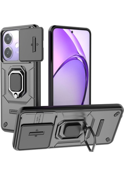 Oppo A60 5g Kılıf, [tam Kamera Koruması] [360° Dönebilen Destek Halkası] Askeri Sınıf Sert Koruyucu Telefon Kılıfı Kapağı (Yurt Dışından)