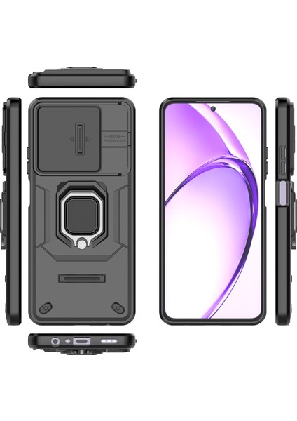 Oppo A60 5g Kılıf, [tam Kamera Koruması] [360° Dönebilen Destek Halkası] Askeri Sınıf Sert Koruyucu Telefon Kılıfı Kapağı (Yurt Dışından)