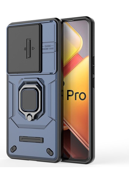 Vivo Iqoo Z9 Turbo Kılıf, [tam Kamera Koruması] [360° Dönebilen Destek Halkası] Askeri Sınıf Sert Koruyucu Telefon Kılıfı Kapağı (Yurt Dışından)