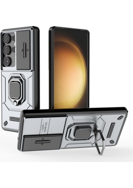 Samsung Galaxy S24 Plus Kılıf, [tam Kamera Koruması] [360° Dönebilen Destek Halkası] Askeri Sınıf Sert Koruyucu Telefon Kılıfı Kapağı (Yurt Dışından)