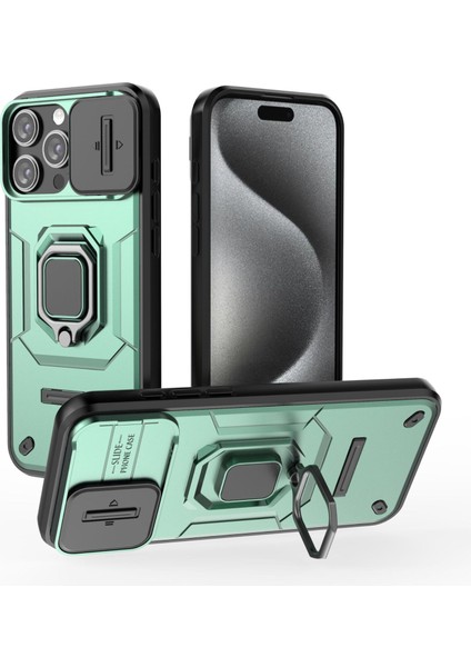 IPhone 16 Pro Kılıf, [tam Kamera Koruması] [360° Dönebilen Destek Halkası] Askeri Sınıf Sert Koruyucu Telefon Kılıfı Kapağı (Yurt Dışından)