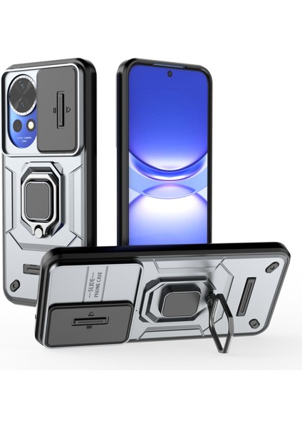 Huawei Nova 13 Pro Kılıf, [tam Kamera Koruması] [360° Dönebilen Destek Halkası] Askeri Sınıf Sert Koruyucu Telefon Kılıfı Kapağı (Yurt Dışından) modelleri