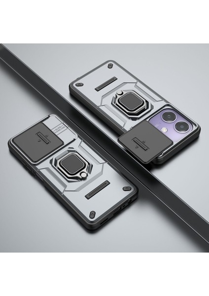 Oppo K12X Kılıf, [tam Kamera Koruması] [360° Dönebilen Destek Halkası] Askeri Sınıf Sert Koruyucu Telefon Kılıfı Kapağı (Yurt Dışından) modelleri