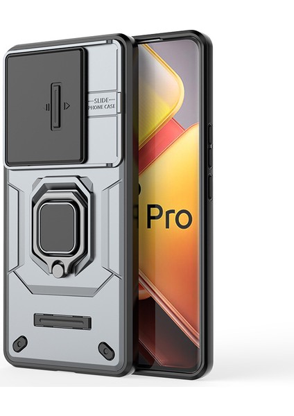 Vivo Iqoo Z9 Turbo Kılıf, [tam Kamera Koruması] [360° Dönebilen Destek Halkası] Askeri Sınıf Sert Koruyucu Telefon Kılıfı Kapağı (Yurt Dışından)