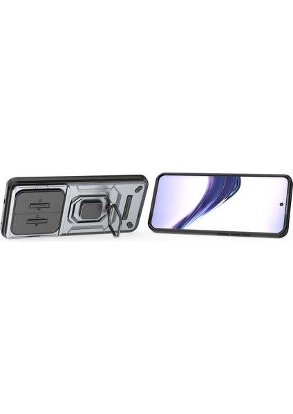 Oppo Realme 13 Pro Plus Kılıf, [tam Kamera Koruması] [360° Dönebilen Destek Halkası] Askeri Sınıf Sert Koruyucu Telefon Kılıfı Kapağı (Yurt Dışından)